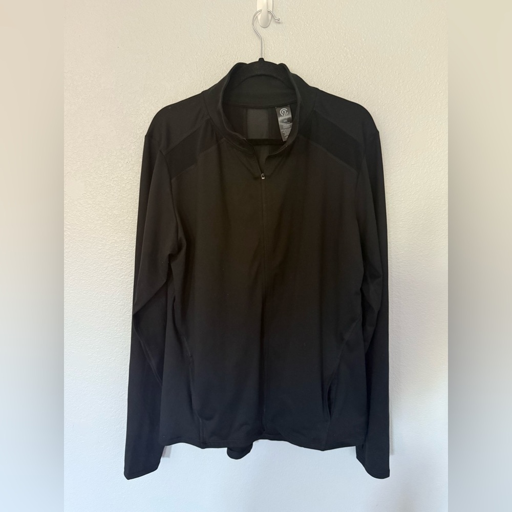 Champion Plus Size Black Zip-Up Track Jacket Size XX Large